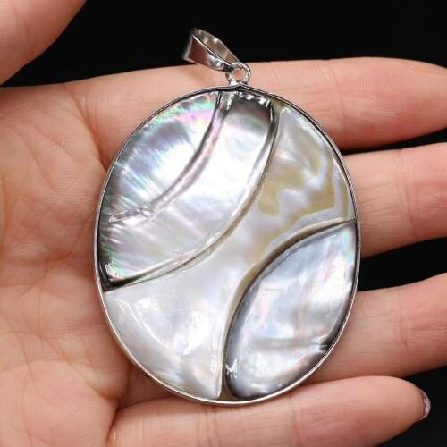 1pcs Natural Shell Charms Pendants for Women Gifts Jewelry Making DIY Accessories Fit Necklaces Earring Size 43x55mm