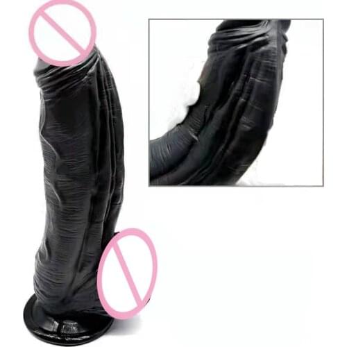 10" Black Huge Dildo Realistic Big Artificial Penis with Suction Cup Lesbian Toys Fake Dick Sex Toys for Woman Adult Sex Product