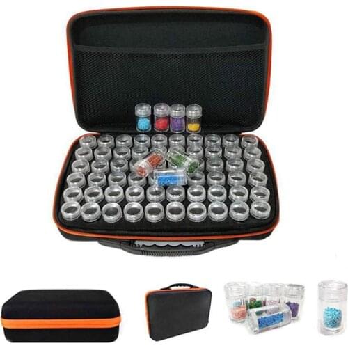 15/30/60 Bottles Diamond Painting Boxex Tools Container Storage Box Carry Case Holder Hand Bag Zipper Diy Diamond Cross Stitch