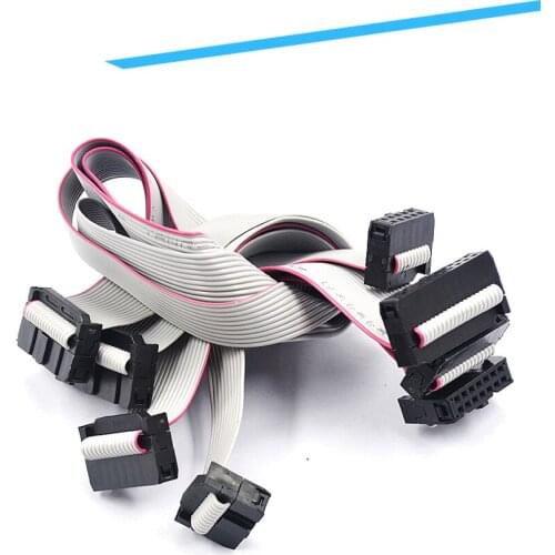 2.54MM pitch FC-6/8/10/14/16/20/40/50 PIN 30CM JTAG ISP DOWNLOAD CABLE Gray Flat Ribbon Data Cable FOR DC3 IDC BOX HEADER