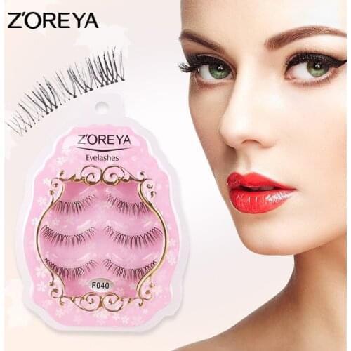 Zoreya Handmade Sharpen 3/5Pairs 3D False Mink Eyelashes Natural Thick Long Eye Lashes Wispy Makeup Beauty Extension Tools