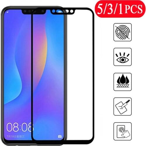 5/3/1Pcs 9H tempered glass for huawei nova 3 3i 3e 4 4e 5 5i 5T 5Z 6 se 7 7i pro phone screen protector protective film on glass