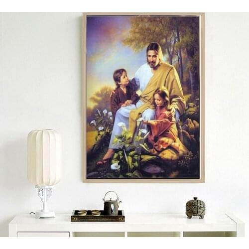 5D Diamond Embroidery Jesus Christ with Child Diamond Mosaic Religious figures Diamond Painting Kits Daimond painting Good