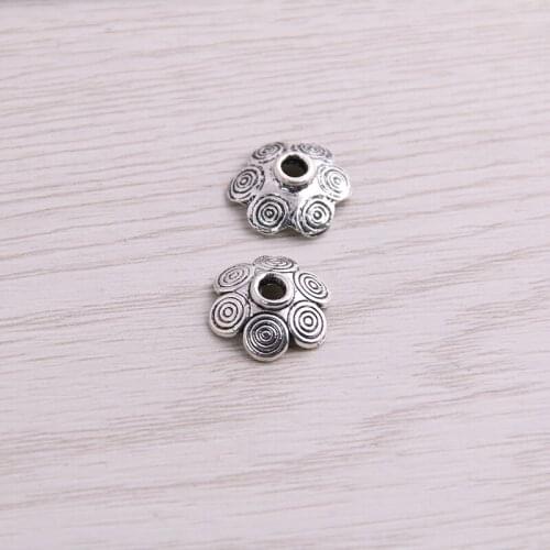 70pcs 5*13*15mm Antique Silver color Receptacle Hollow Circle Flower Spaced Jewelry Accessories Charms For Jewelry Making