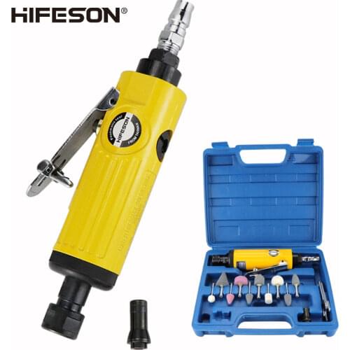 HIFESON 1/4" Mini Pneumatic Air Die Grinder Grinding Mill Engraving Sander Tool Machine for mold hardware Kit Polishing Toolb