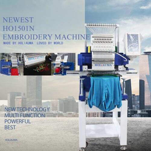 China 10 years service ! Holiauma 1 Head Automatic Oiling Computerized Embroidery Machine like Tajima with Dahao Touch Screen