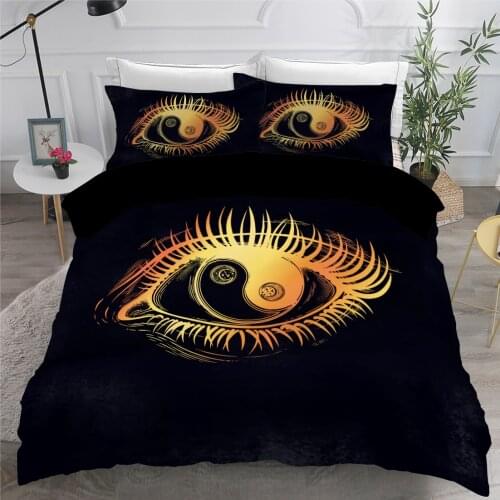 3D Duvet Cover Sets Quilt Covers Comforter Case Set Bedding King Queen Twin Double Single Size Bed Linens Yin Ying 228*228cm