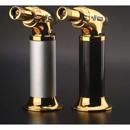 Metal Welding Torch Windproof Gas Lighters Smoking Cigar Butane Lighters Spray GunFirepower Fierce Outdoor Kitchen Lighter