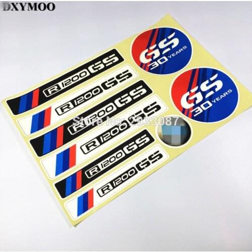 1 SET Moto Racing Motorcycle Tail Box Sticker Car Sticker Decals Reflective for ADV R1200GS 30 Years Anniversary