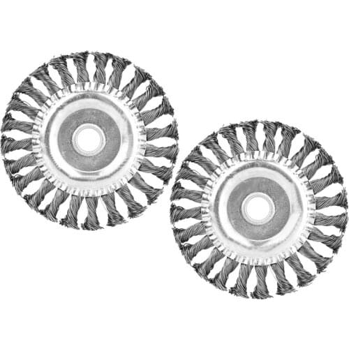 New 2 Pcs 125mm Flat Wire Wheel,Knot Wire Brush for Angle Grinder,Wire Wheel for Rust Removal,Paint Removal,Sanding,Deicing