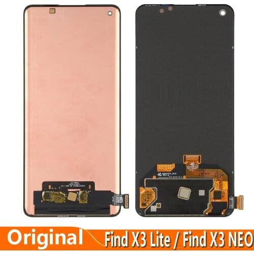 Original AMOLED For OPPO Find X3 Lite CPH2145 LCD Display Touch Screen Digiziter Assembly Replace For OPPO Find X3 Neo CPH2207