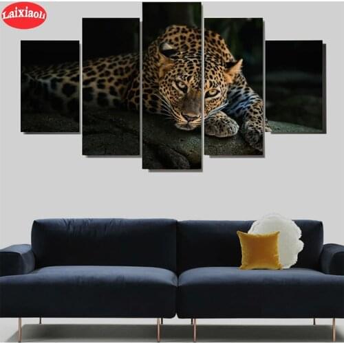 Full diamond painting pictures Modern animal art, leopard for embroidery diamond mosaic paintings wall stickers decoration