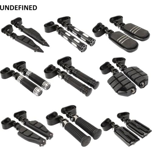 Motorcycle 25-32mm Highway Adjustable Engine Guard Crash Bar Footrest Mount Foot Peg Bracket For Harley Chopper Bobber Universal