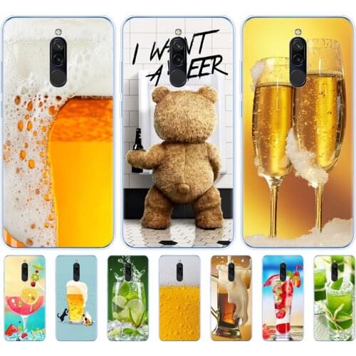 Silicon case for redmi 8a 8 note 8 PRO 8T 9S cover for xiaomi mi 10 PRO NOTE 10 PRO MI 9 lite Beer Summer Cocktai Food