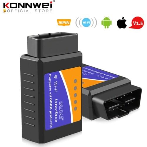 ELM327 Wifi V1.5 PIC18F25K80 Chip Code Reader ELM 327 OBD 2 Auto Scanner for IOS Android ELM 327 V1.5 WI-FI ODB2 Diagnostic Tool