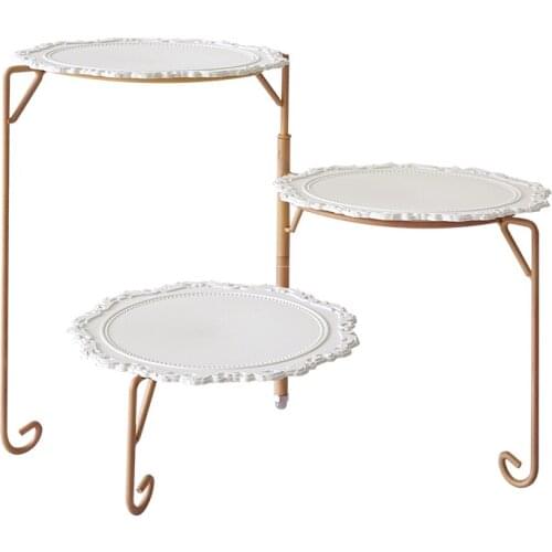 Cakes Ladder stand fold able racks cake tools table decoration cupcake plate hotel candy bar afternoon tea plate
