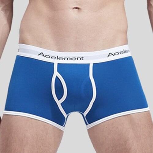 Bulge Enhancer Boxershorts Men Underwear Pouch Penis Boxer Sexy Stitching Underpants ith U Convex Pouch Breathable Panties A50