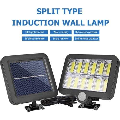 120/160 LED Outdoor Solar Garden Yard Lamp Waterproof PIR Motion Sensor Wall Light 1/3 mode Sunlight Light for Garden Yard Path
