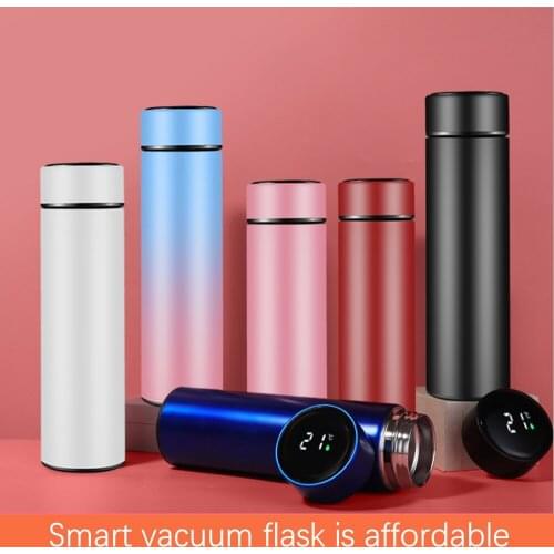 500ml smart thermos temperature display LCD touch tea cup stainless steel travel portable waterproof thermos cup