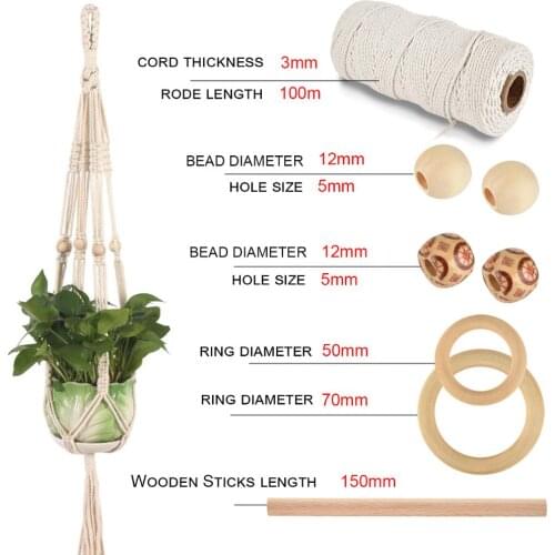 DIY Handmade Tying Thread Cord Rope Natural Beige Soft Cotton Cord Rope Craft Macrame Artisan String Bohemia Knitting Yarn