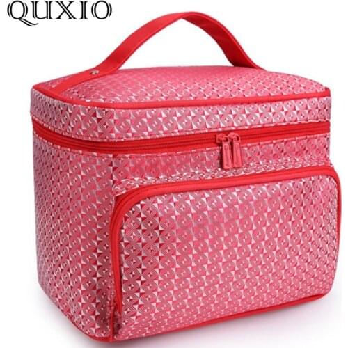 Woman Cosmetic Bag Big Necessary Travel Toiletry Bag Professional Organizer Makeup Bag Large Capacity Storage Beauty Bag JH638-D