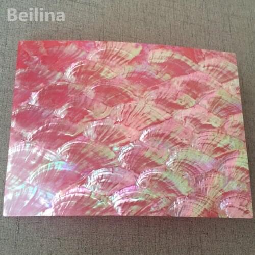 1pcs red back fan patterin paua abalone shell sheet for home decoration matrerials and wood inlay size240/140mm thickness0.18mm