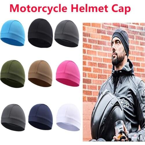 1PC Motorcycle Helmet Inner Cap Moisture Wicking Cooling Skull Cap Sweat Band Helmet Cap Muilt- Color Motorcycle Accessories