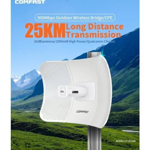 25km Long Distance Outdoor 5.8G Wifi router 2 Extender Signal Amplifier Point Wi-fi 900Mbps Wireless Bridge CPE Wi fi Antenna AP