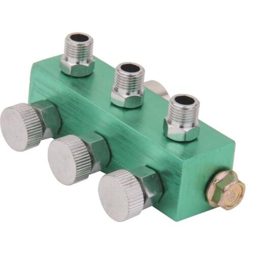 3 Way Airbrush Air Hose Splitter Regulated Metering Manifold for Airbrush Garden Supplies