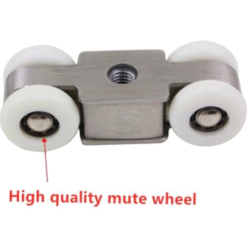 Stainless steel 4 wheels pulley runner for kitchen bathroom glass wood slide door crane pulley moving door crane rail pulley