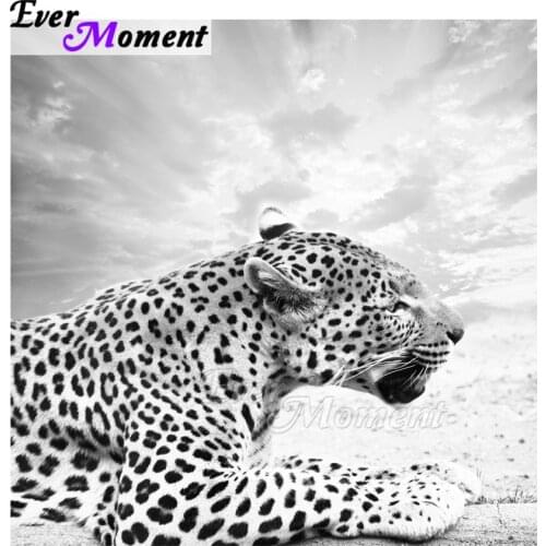 Ever Moment Diamond Painting Dog Leopard Full Square Drill Home Decoration Cross Stitch Diamond Embroidery Rhinestone ASF1589