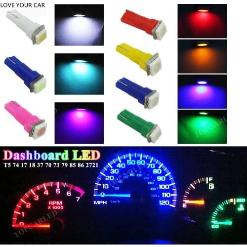 Automotive LED instrument light T5 highlight 1SMD driving desk lamp three-chip interior lamp reading lamp lighting lamp