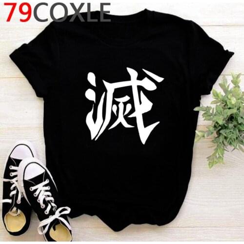 Demon Slayer Kimetsu No Yaiba clothes t shirt women vintage ulzzang print plus size 2021 tshirt ulzzang streetwear