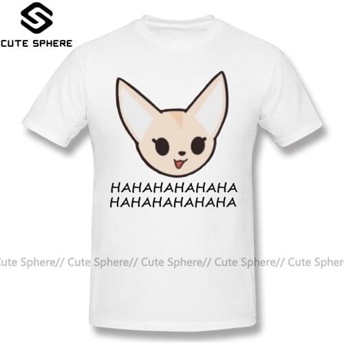 Retsuko T Shirt Fenneko Haha T-Shirt Oversized Short-Sleeve Tee Shirt Male Summer Print 100 Cotton Fun Tshirt