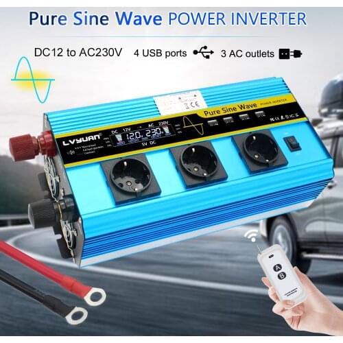 12000W Inverter 12v 220v Pure Sine Wave Car Inverter Wireless Inversor Solar Senoidal Pura Inversor Convertidor 12v a 220V