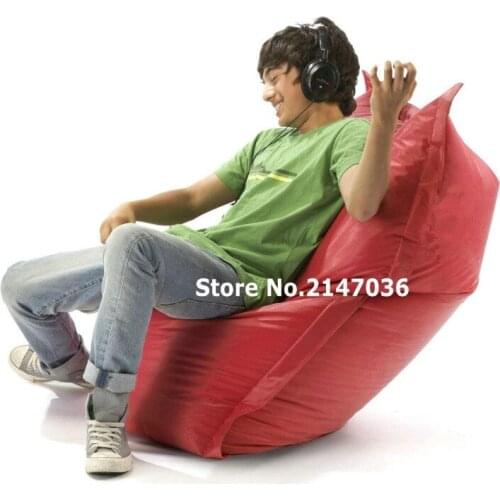 Red , brown, black children slide bean bag chair, outdoor beanbag sofa seat