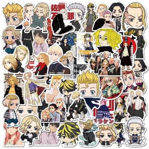 10/30/50/100Pcs Anime Tokyo Revengers Stickers Graffiti For Laptop Luggage Motorcycle Skateboard Waterproof Decals Sticker Toys