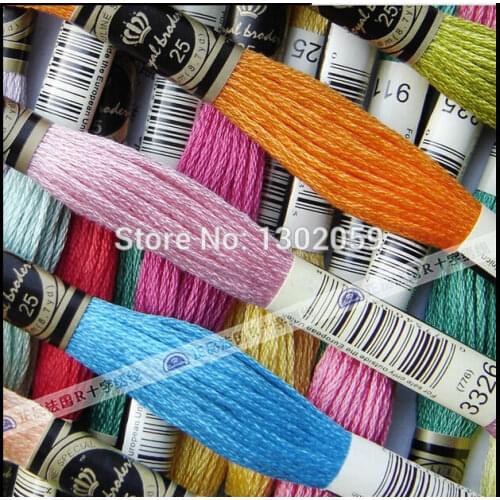 New 1 Lot = 50 Pieces Embroidery Cross Stitch R Royal Floss Thread Yarn--Choose Any Colors And Quantity---Free Shipping