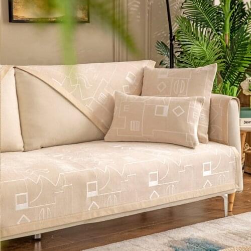 New Chenille Sofa cushion four seasons universal fabric leather slip Back towel simple modern combination sofa cover living room