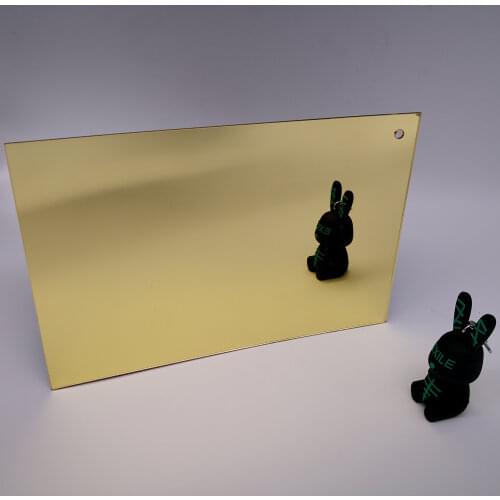 300*300mm Size Gold Mirror Acylic Square Sheet Plastic Pier Glass Hotel Decorative Lens Plexiglass Not Easy To Broken