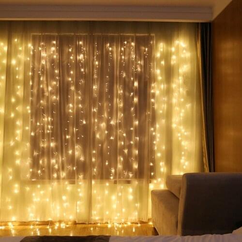 6X3M LED String Christmas Led Lights Curtain Garland Fairy Decorative Outdoor Indoor Home Wedding Decoration Net Light