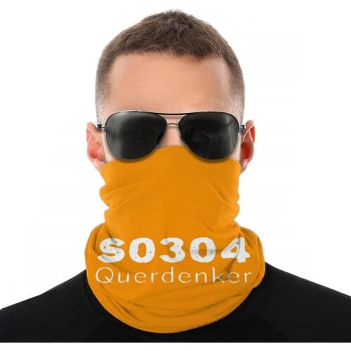 S0304 Querdenker Scarf Half Face Mask Unisex Fashion Tube Scarf Balaclava Bandana Dustproof Headband Cycling Hiking