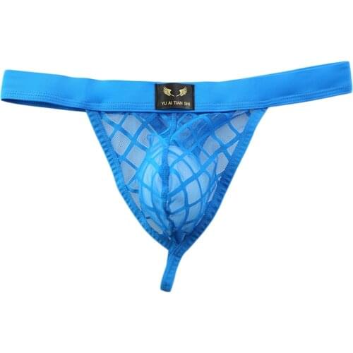 Sexy Underwear Thong See Through Mesh Mens Underwear Mens Sexy Underpants Lingerie Men Thongs and G Strings Tanga Hombre