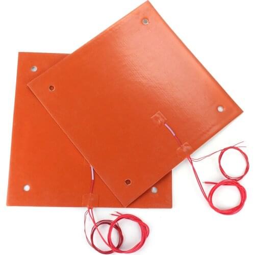 Silicone Heater 750w 220v 310*310mm Silicone Heated Bed 3M adhesive Heating Pad for CR-10 cr10s 3D Printer hotbed parts