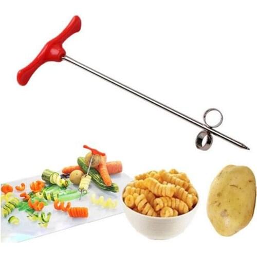 Potato Carrot Cucumber Spiral Vegetable Cutter Slicer Manual Roller French Fry Cutter Making Twist Shredder Grater Kitchen Tools