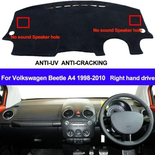 TAIJS For Volkswagen VW Beetle A4 1998-2006 2007 2008 2009 2010 Right Hand Drive Dash Mat Dashboard Cover Sun Shade Carpet