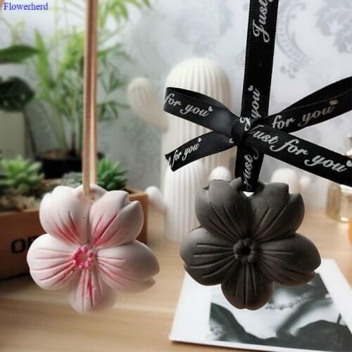 Cherry Blossom Silicone Mould Car Diffuser Pendant DIY Aroma Gypsum Chocolate Mould Fondant Cake Mold Cake Decor Plaster Mold