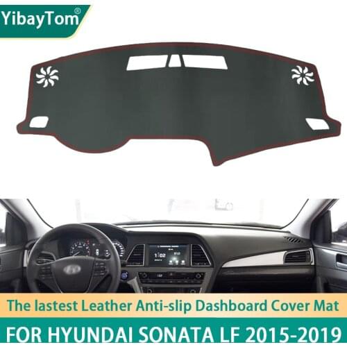 High Rank Durable Excellent PU Leather Dashboard Anit-slip Anti-UV Protective mat For Hyundai Sonata LF 2015-2019 accessories