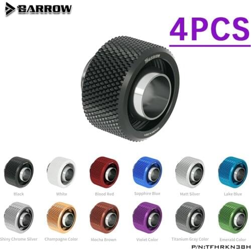 Barrow G1 /4" Soft Tube Hand Twist Fittings, Compression Fittings, Hose Pipe Fittings For 3/8"ID*5/8"OD / 10x16mm Soft Tube