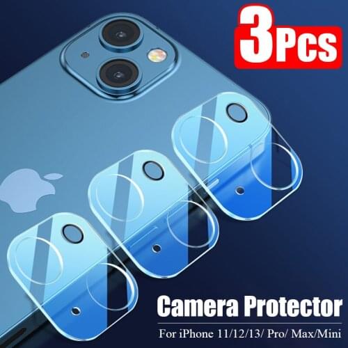 3Pcs Camera Lens Tempered Glass For iPhone 12 11 Pro XS Max XR X Screen Protector For iPhone 12 Mini 6 7 8 Plus SE Camera Glass
